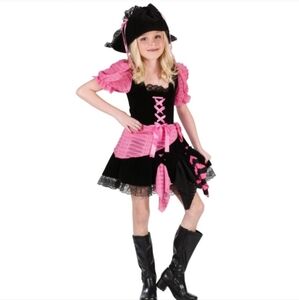 Pink Punk Pirate Costume | Girls | Small | 4-6 | Halloween | Dress Up